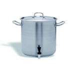 pentola inox con rubinetto